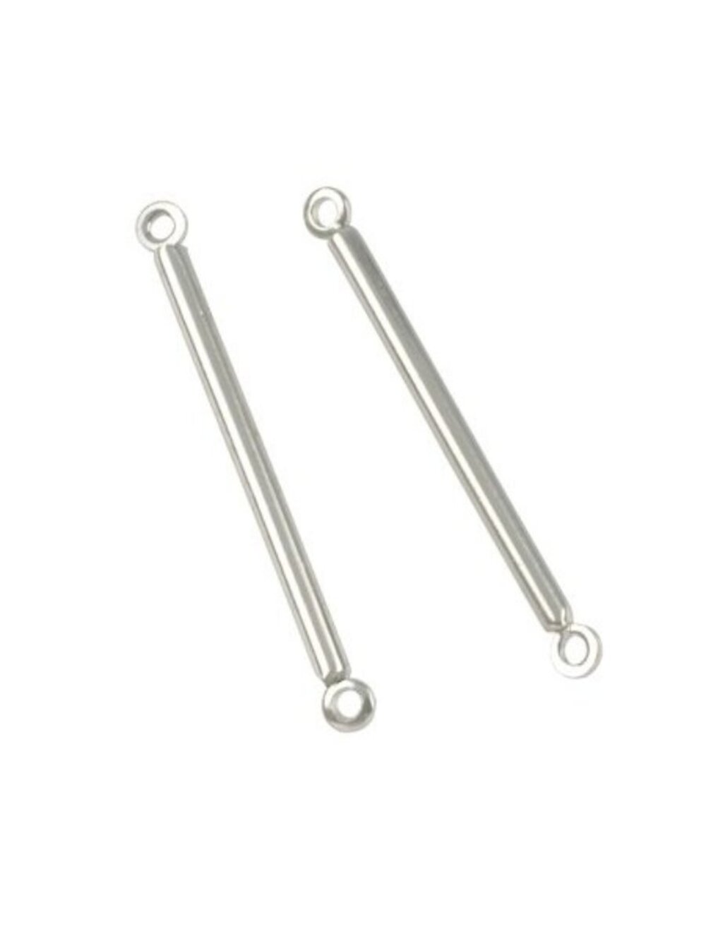Bead Landing 33mm Rhodium Connectors Nickel-Free 30pcs Per Pack